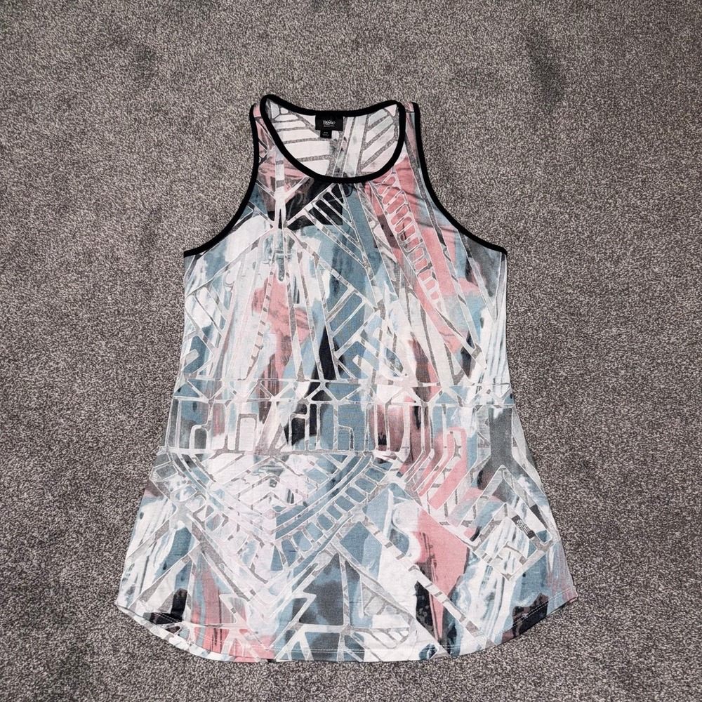 Mossimo Women's Multicolored Geometric Pattern Sleeveless Tank Top - Size Medium